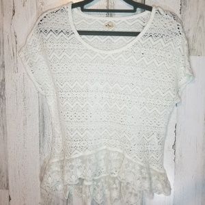 Hollister Crochet Shirt Top
